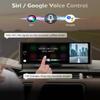 APHQUA Apple Carplay Screen for Car, 10.26" Wireless Apple Carplay & Android Auto,4K Dash Cam,1080p Backup Camera DVR,Car Audio Receivers GPS Navigation Mirror Link, Bluetooth,FM, Siri view 3