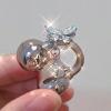 SPONGL Butterfly Clip,Imitation Rhinestones Butterfly Ear Clip for Open Ear Headphone Detachable Jewelry Accessories view 3