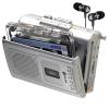 KLIM K8 Cassette Tape Player Portable - Cassette Recorder - NEW Version - AM/FM - Built-in Microphone & Speaker - Headphone Jack & Earphones - Silver view 1