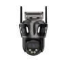 LNBBEQ 6K HD Three Screen WiFi Security Camera 4K 8MP Outdoor PTZ IP Camera Ai Human Detect Video Surveillance(EU Plug,6K with 128G) view 1