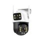 LNBBEQ IP Camera 8MP 4K WiFi Surveillance Camera Three Lens Dual Screen PTZ Camera Police Light Alarm CCTV Security Camera(AU Plug,8MP NO SD Card) view 1