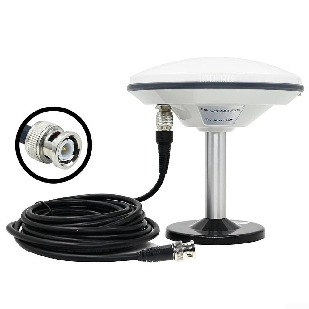 GNSS Antenna, AG15 AG25 Antenna With 5M Signal Cable,Multi-Frequency Support L1 L2 For BeiDou For GLONASS For Galileo For Surveying Mapping Agricultural Positioning With Magnetic Base(TNC-BNC)