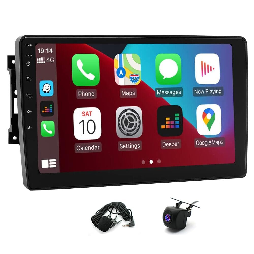 Double Din Car Stereo Radio Compatible for Wrangler Compatible for Chrysler Compatible for Ram with CarPlay Android Auto, 10" Touch Screen Car Radio Audio Receiver with Bluetooth,Back-up Camera