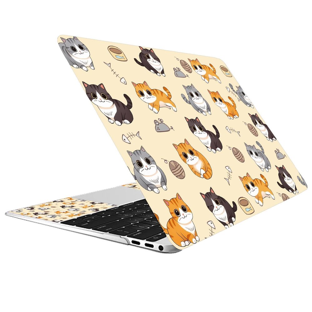 CREATCABIN Cat Laptop Stickers Decal 1510.6In Netbook Laptop Skin Sticker Universal Reusable Notebook Skin Cover Case for Back Side of The Touch Pad and LCD Screen to Protect Surfaces from Scratches