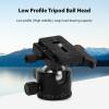 Wisoqu 35mm Low Profile Tripod Ball Head Camera Ball Head, Aluminum Alloy Panoramic Plate, Portrait Photography Gear for Monopod, DSLR Camcorder view 3