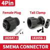 PSKQHIRA 1/5/20/50 Sets 4P/9P/14Pin AMP/TE Type SMEMA SMT Equipment Signal Connector Aviation Plug 182645 182919 182647 182649 206043(4p Female Set,1 Set) view 2