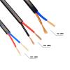 Cable flexible LED 12v Electrical Wires, 220V 22AWG 20AWG 19AWG Red Blue Flat Cable, 2 Pin Copper Wire, Sheath Electric Cables extension connector (Color : 20awg - 0.5mm2, Size : 20meter)(22awg 0.3mm2 view 2