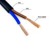 Cable flexible LED 12v Electrical Wires, 220V 22AWG 20AWG 19AWG Red Blue Flat Cable, 2 Pin Copper Wire, Sheath Electric Cables extension connector (Color : 20awg - 0.5mm2, Size : 20meter)(22awg 0.3mm2 view 3