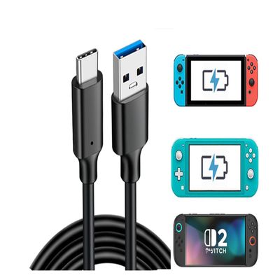 10FT Extra Long USB C Charging Cable Cord Wire for Home & Car Compatible with Nintendo Switch/Switch Lite/Switch OLED/Switch 2, Charger for Switch and Switch Lite