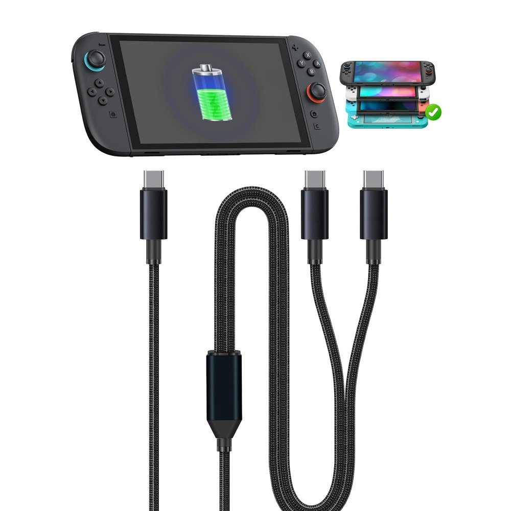 100W USB C to USB C Cable, Charging Cable for Switch 2/Switch Lite/Switch OLED, Charger for Switch and Switch Lite, for Samsung Galaxy S9 S8 Note 8 and Other USB C Cable