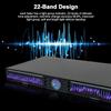 22 Bands Audio Equalizer, Digital Audio Stereo Graphic EQ, 1U Dual Channel, 10 Preset Effects and Low/Mid/Treble Adjustment, Noise Reduction for HiFi Home Tuning, for Recording Studio view 2