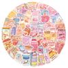 100pcs Cute Snack, Food, and Drink Stickers Set - Kawaii Small Stickers for Teens, Boys, Girls, and Adults view 1
