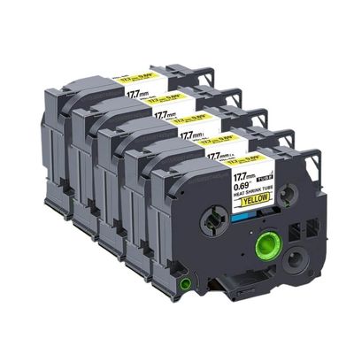 5PK/10PK Compatible Heat Shrink Tube Tape for Label Printer Models HSE-231 HSE-221 HSE-211 HSE-631 HSE-621(5PK Hse-641)