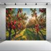 CHNYWORK 15ftx10ft Apple Trees Backdrop for Photography Ripe Red Apple Fruits Apple Orchard Harvest Background Fall Thanksgiving Harvest Apple Birthday Baby Shower Party Decor Photo Studio Props view 2