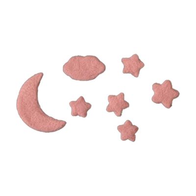 7Pcs/Set Handmade Baby Wool Felt Stars Moon Cloud Home Party Decorations Newborn Photo Photography Props Baby Photo Decoration