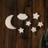 7Pcs/Set Handmade Baby Wool Felt Stars Moon Cloud Home Party Decorations Newborn Photo Photography Props Baby Photo Decoration view 3