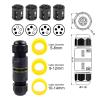 LGQWZMUG IP68 Mini Waterproof Connector Cable Gland 2/3/4/5 Pin Splitter Type I Outdoor(IP68-M25 2P 9-12mm) view 4