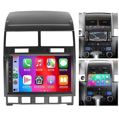 Android 14 Double Din Car Radio for VW Touareg 2003-2010 with Carplay Android Auto, 9" Touch Screen Car Radio Upgrade Head Unit GPS Navi Bluetooth WiFi Mirror Link FM RDS AHD Backup Camera 2+32G