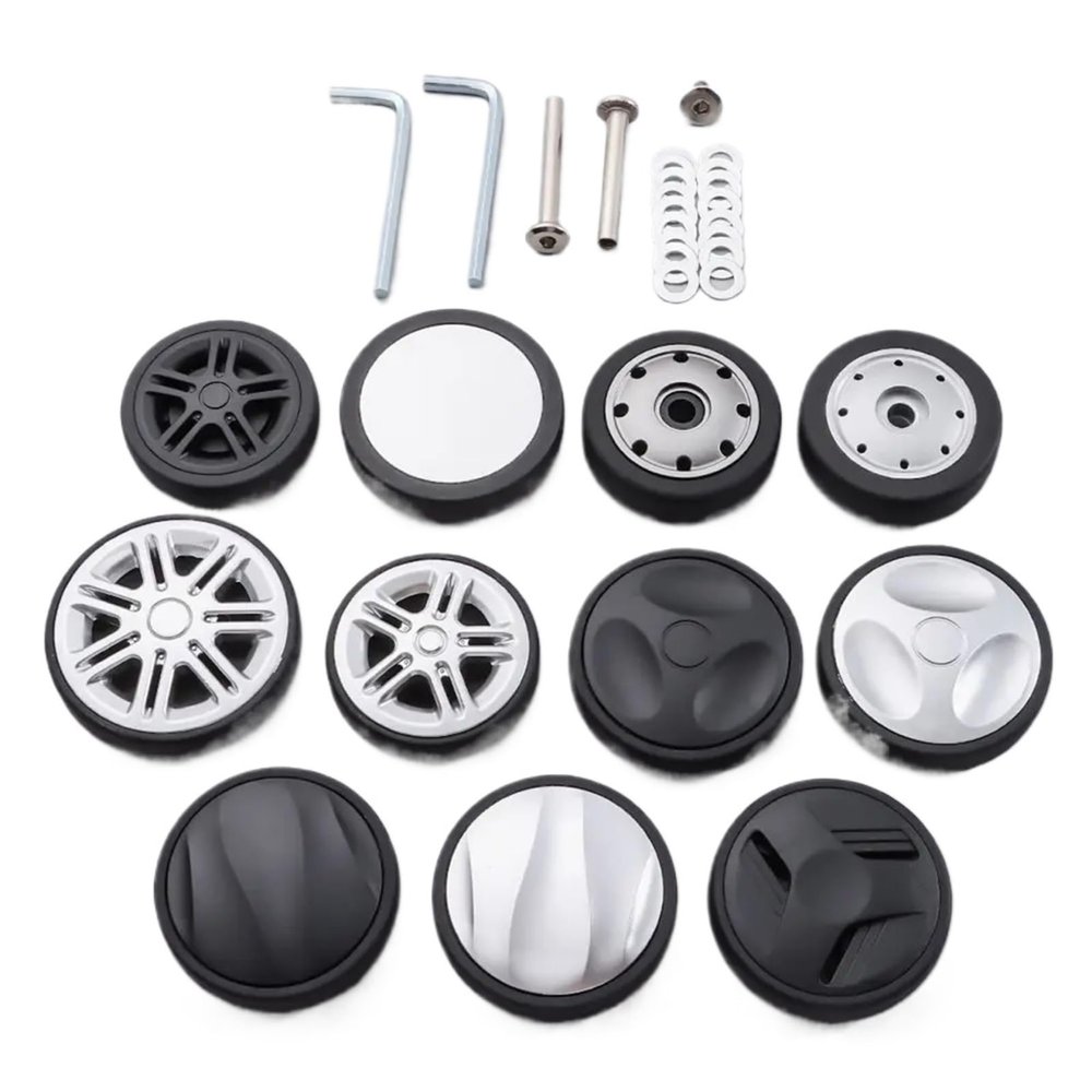 anfohz Luggage Replacement Wheels 2 Pairs Replace Wheel With Screw For Travel Lugage Caster Axles Repair Kit For Most Of Wheels Rolling Luggages(49x14.5)