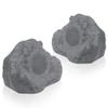 Sound Town Pair of 2-Way 5.25" High Fidelity Passive Outdoor Rock Speakers, Weather-Resistant, 70V/100V/8-Ohm, Commercial Installation for Garden, Yard, Deck, Gray (ROCK-52G-PAIR) view 1