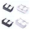 18 20 22 24 26mm Watch Band Buckle 4 Colors Fashion Brushed Metal Watchbands Stainless Steel Strap Clasp Accessories Compatible with Samsung Watch Buckle (22mm Matte Black) view 3