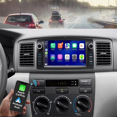 4+64G 7 inch Android 13.0 Car Stereo for Toyota Corolla E120 2000 2001 2002 2003 2004 2005 2006 with Wireless & Wired Carplay,Built-in GPS WiFi DSP Camera MIC