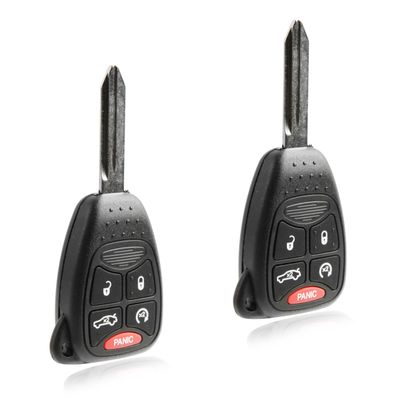 2X USARemote Key Fob Replacement for 2005 2006 2007 2008 2009 2010 2011 2012 2013 2014 Chrysler 200 300 Aspen Sebring Dodge Avenger Durango Jeep Commander Grand Cherokee Liberty 5-Button (OHT692427AA)