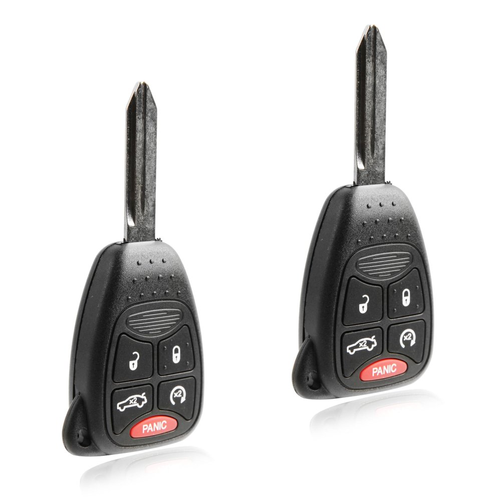 2X USARemote Key Fob Replacement for 2005 2006 2007 2008 2009 2010 2011 2012 2013 2014 Chrysler 200 300 Aspen Sebring Dodge Avenger Durango Jeep Commander Grand Cherokee Liberty 5-Button (OHT692427AA)
