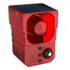 Solar Motion Sensor Alarm Outdoor - Support Recording&Volume, 129db Loud Noise Maker, Barking Dog&Gunshot Siren, Wide-Angle Sensing Motion Detector, with USB&Remote Controller, Detect Intruder