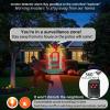 Solar Motion Sensor Alarm Outdoor - Support Recording&Volume, 129db Loud Noise Maker, Barking Dog&Gunshot Siren, Wide-Angle Sensing Motion Detector, with USB&Remote Controller, Detect Intruder view 4