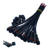 5 Pairs IP65 Waterproof 2/3-Pin 22AWG Wire LED Male Female Cable Connector Set, 5 Pairs Black 20Cm Length for DC 12V Power Cord Surveillance Camera (2PIN) view 1