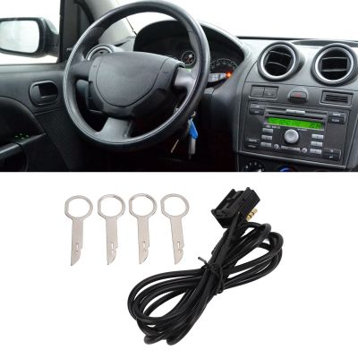 Miriam Song AUX in Cable, 3.5mm Audio Input Aux Cable Adapter, 145cm, for Double Din CD Host, Mondeo, Focus MK2, Transit, Fusion