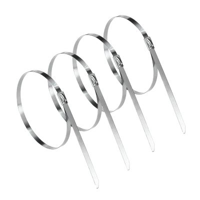 304 Ttainless Steel Cable Ties 4.6mm Self-Locking Metal Ball Tie High Temperature Metal Ties(100pcs 150x4.6mm)