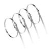 304 Ttainless Steel Cable Ties 4.6mm Self-Locking Metal Ball Tie High Temperature Metal Ties(100pcs 150x4.6mm)