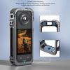 Gugxiom Camera Frame Cage for X5 Accessories, Utility Frame Aluminum Protective Case with Silicone Lens Cap and 4Pcs Mic Wind Muff, Cold Shoe Mounts and 1/4" Threads view 2
