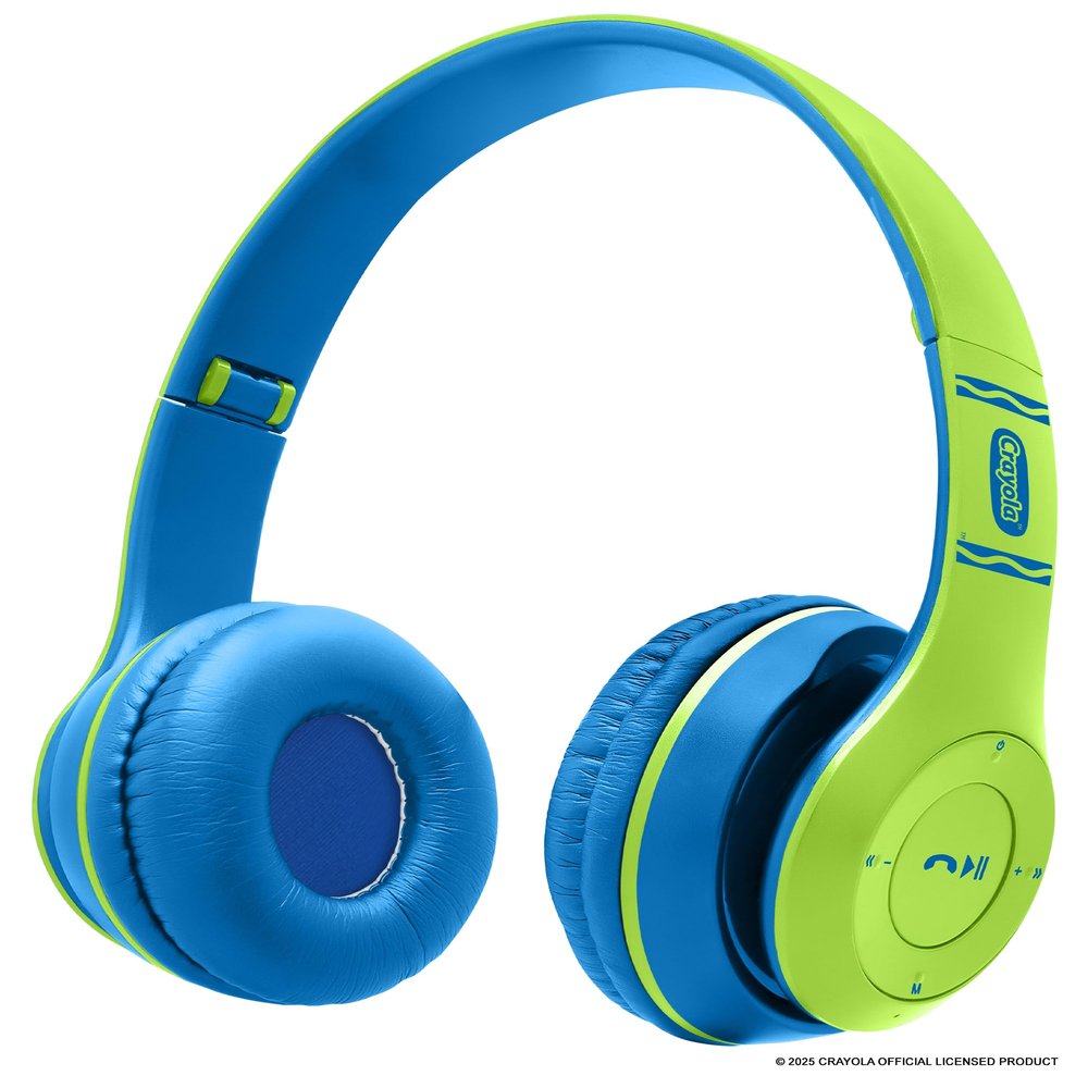 Crayola Kids Over Ear Headphones, Wireless Headphones Bluetooth 5.0 with Microphone, Lightweight Comfortable Head Phones for Home Travel, 5H Playtime, Rechargeable, Hi-Res Sound Audio, FM Radio