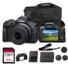 Canon EOS R100 Mirrorless Camera with RF-S 18-45mm f/4.5-6.3 is STM Lens | 24.1MP APS-C CMOS Sensor, Dual Pixel AF, Full HD Video | Compact RF Mount Camera for Beginners with Bag and 64GB Card view 1