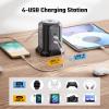 15Ft Extension Cord Power Strip Tower Surge Protector, Desktop Charging Station with Multiple Outlets, 9 Outlets, 4 USB (2 USB-C), 1080J, Multiple Protections Outlet Extender for Home, Office, Dorm view 4