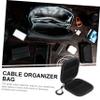 HOLIDYOYO Travel Organizer Case for Earbuds and Cables Durable Eva Design Portable Storage with Hand Strap Sleek and Stylish Electronic Organizer for Headphones and Chargers Compact view 3