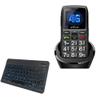 BoxWave Keyboard Compatible with artfone C1+ 4G - SlimKeys Bluetooth Keyboard - with Backlight, Portable Slim LED 7 Colors - Jet Black view 1
