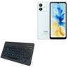 BoxWave Keyboard Compatible with Cubot Note 40 - SlimKeys Bluetooth Keyboard - with Backlight, Portable Slim LED 7 Colors - Jet Black view 1