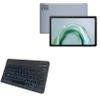 BoxWave Keyboard Compatible with Cubot Tab 40 - SlimKeys Bluetooth Keyboard - with Backlight, Portable Slim LED 7 Colors - Jet Black view 1