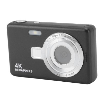 Cocoarm Digital Camera 12MP FHD 1080P Compact Camera with 16x Zoom 2.4in Tft Display Automatic Focus for Children Adolescents Adults Travel Vlogs (Black)