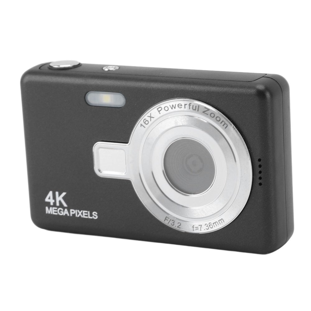 Cocoarm Digital Camera 12MP FHD 1080P Compact Camera with 16x Zoom 2.4in Tft Display Automatic Focus for Children Adolescents Adults Travel Vlogs (Black)