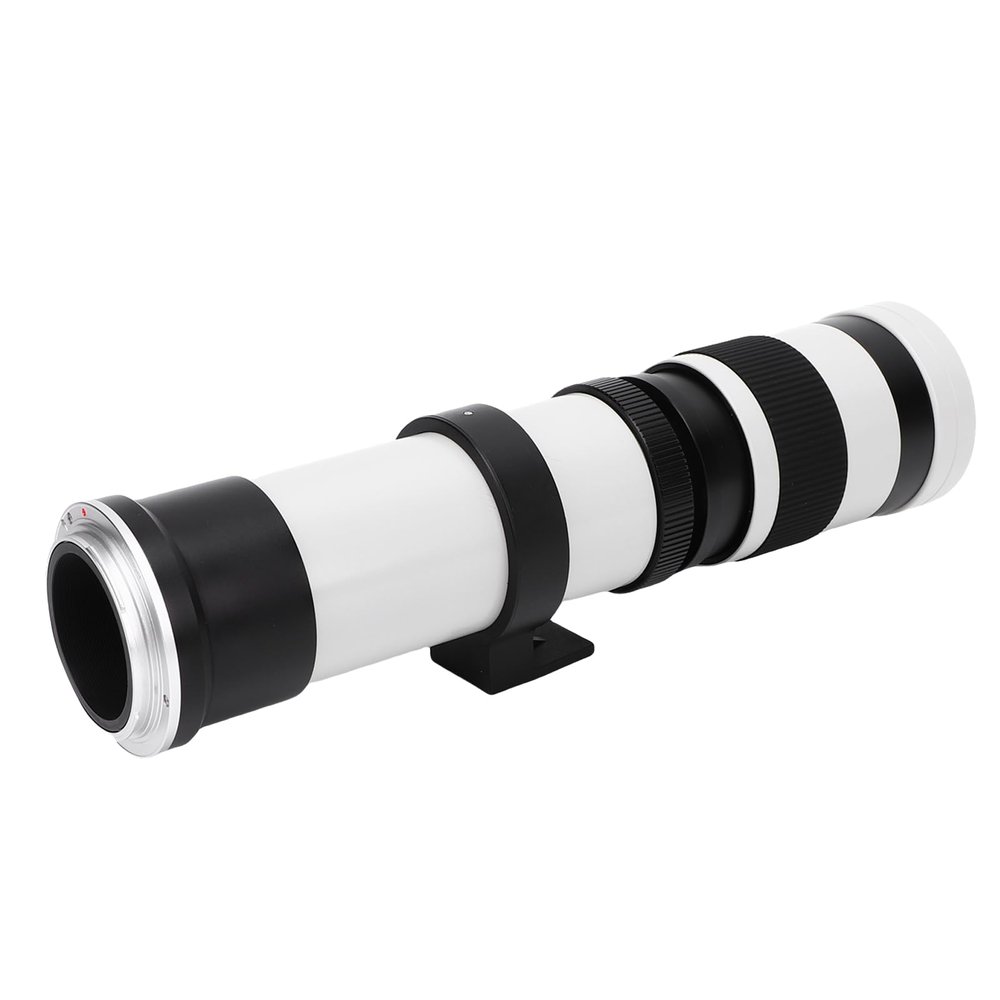 Wisoqu Camera Telephoto Lens, RF Lens F8.3 to F16 420mm to 800mm Manual Focus MF Zoom Lens, High Light Transmission, SLR Camera Lenses for RF Mount Mirrorless Camera (White)