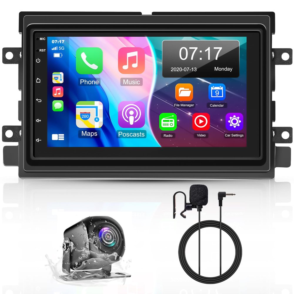 4G+64G for Ford F150/F250/F350 2004-2014 Car Stereo, Android 13 Bluetooth Radio for Ford Fusion Focus Escape with Wireless CarPlay, Android Auto, GPS Navi, 5G WiFi, AHD Rear Camera, SWC, FM Radio