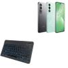 BoxWave Keyboard Compatible with Oppo K12 - SlimKeys Bluetooth Keyboard - with Backlight, Portable Slim LED 7 Colors - Jet Black view 1