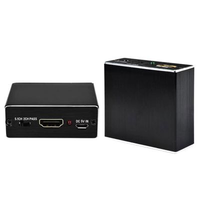 4K HDTV Video Separator 4K HDTV Extractor with Optical and 3.5mm Connection for Stable Signals Transmission AntiInterference HDTV Splitter