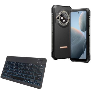 BoxWave Keyboard Compatible with Blackview BL9000 - SlimKeys Bluetooth Keyboard - with Backlight, Portable Slim LED 7 Colors - Jet Black