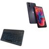 BoxWave Keyboard Compatible with Motorola G04 - SlimKeys Bluetooth Keyboard - with Backlight, Portable Slim LED 7 Colors - Jet Black view 1